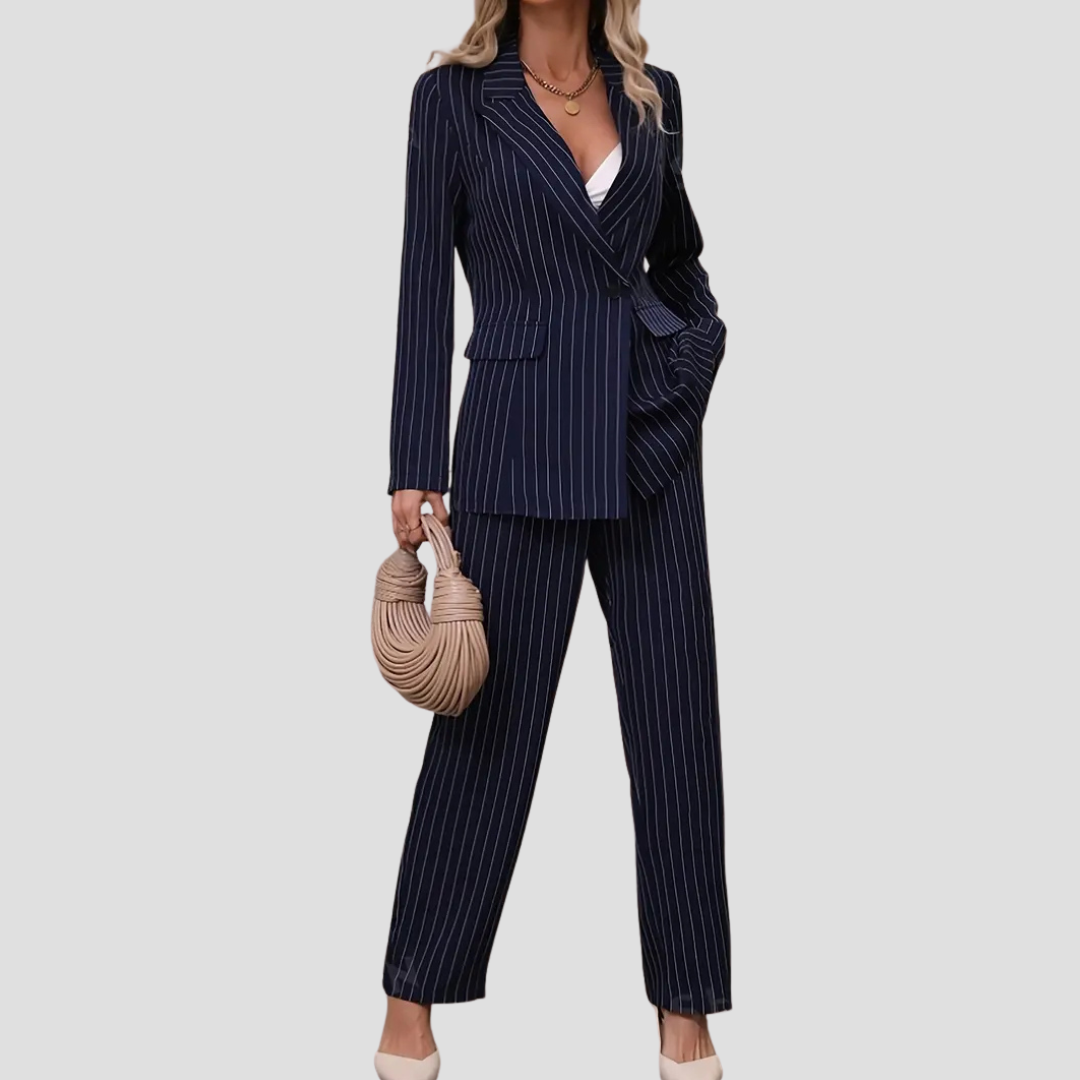 Celeste | Pinstripe Suit Set