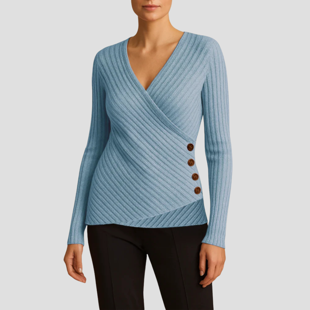 Ingrid | Wrap Knit Pullover
