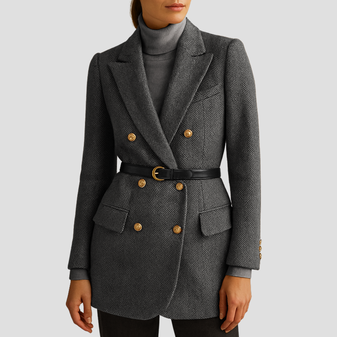 Belted Tweed Coat
