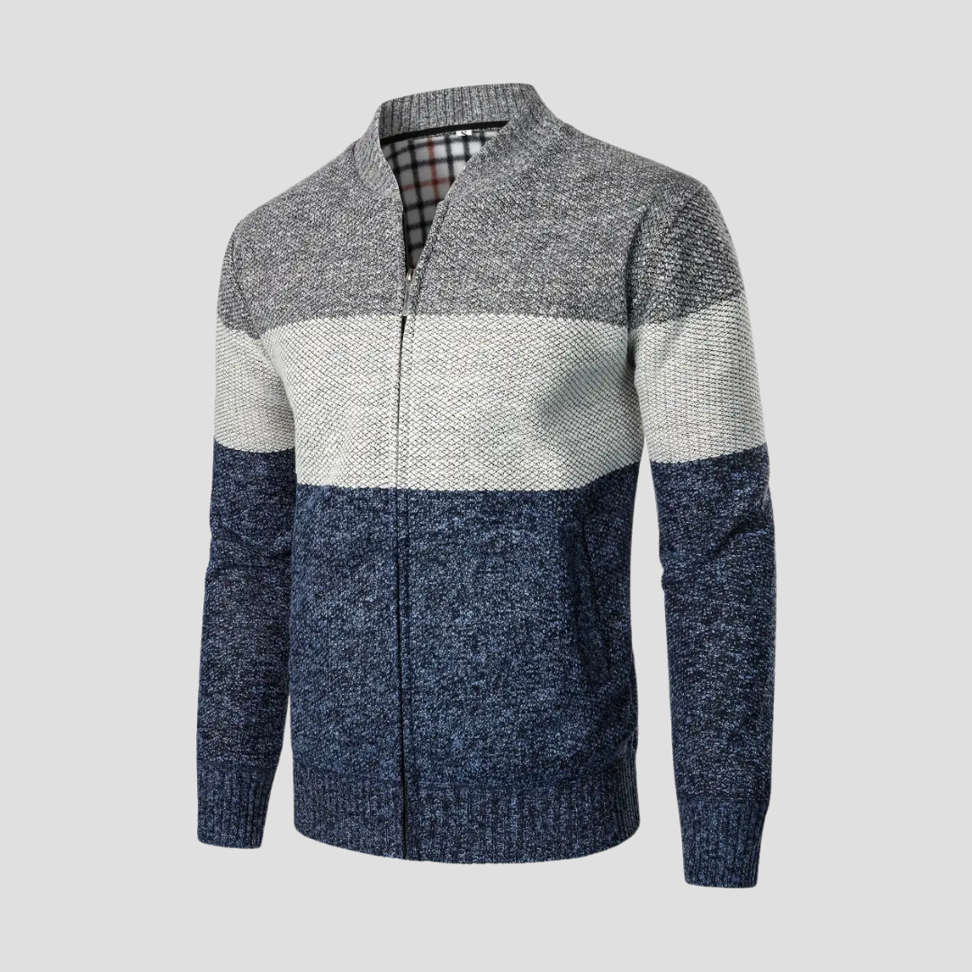 Hollis | Striped Fleece Cardigan