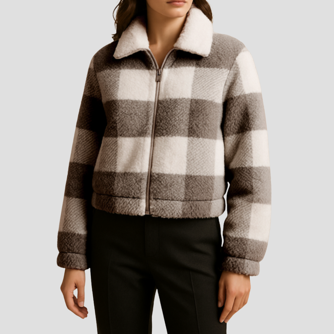 Lottie | Plaid Teddy Jacket