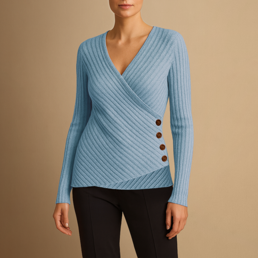 Ingrid | Wrap Knit Pullover