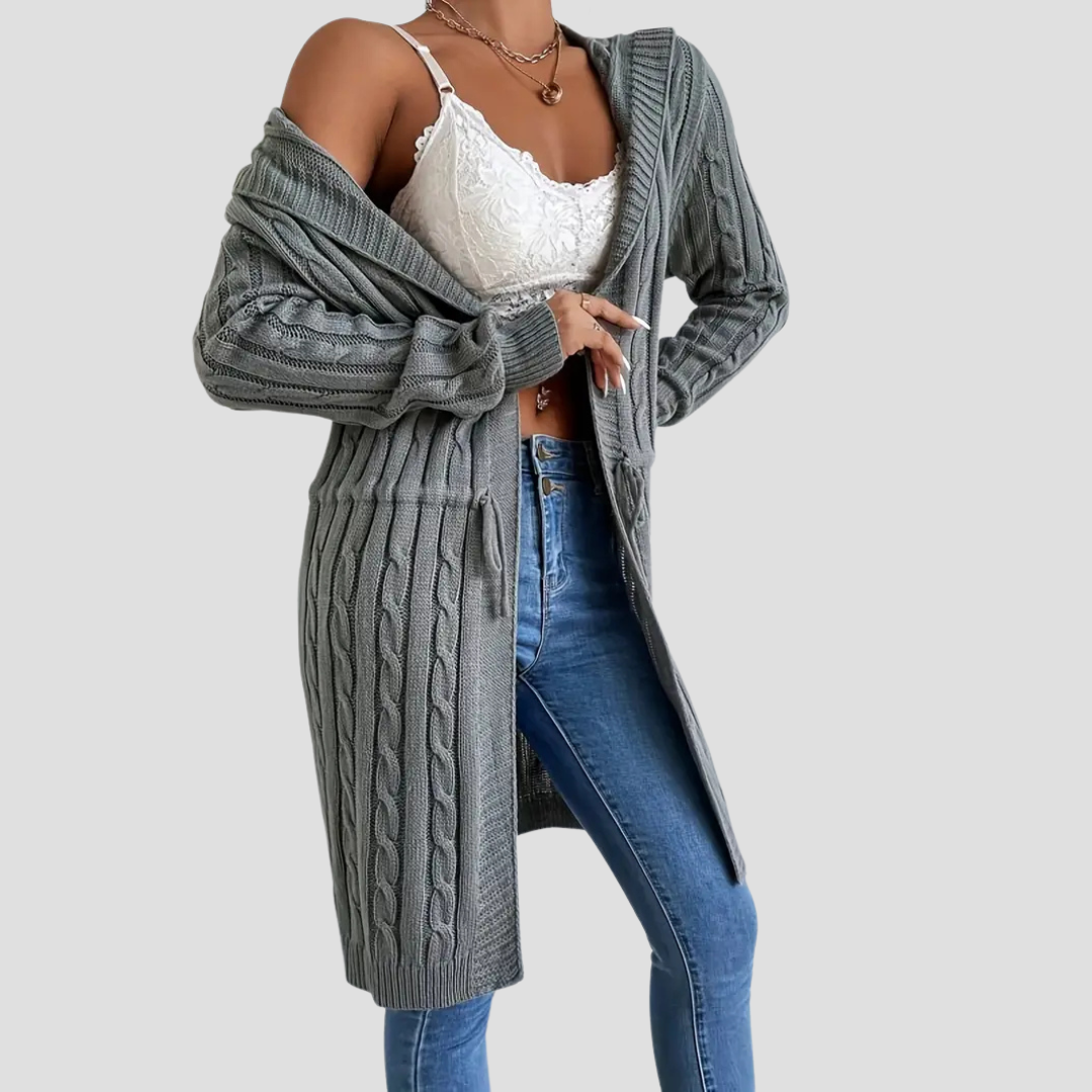Marcella | Long Hooded Cardigan