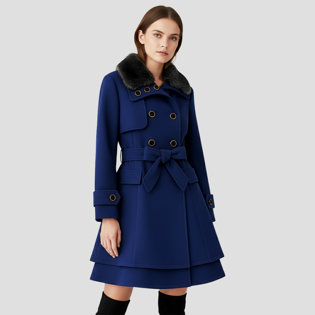 Belted Double-Breasted Coat