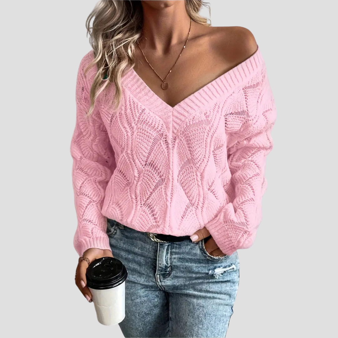 Dorothea | V-Neck Knit Jumper