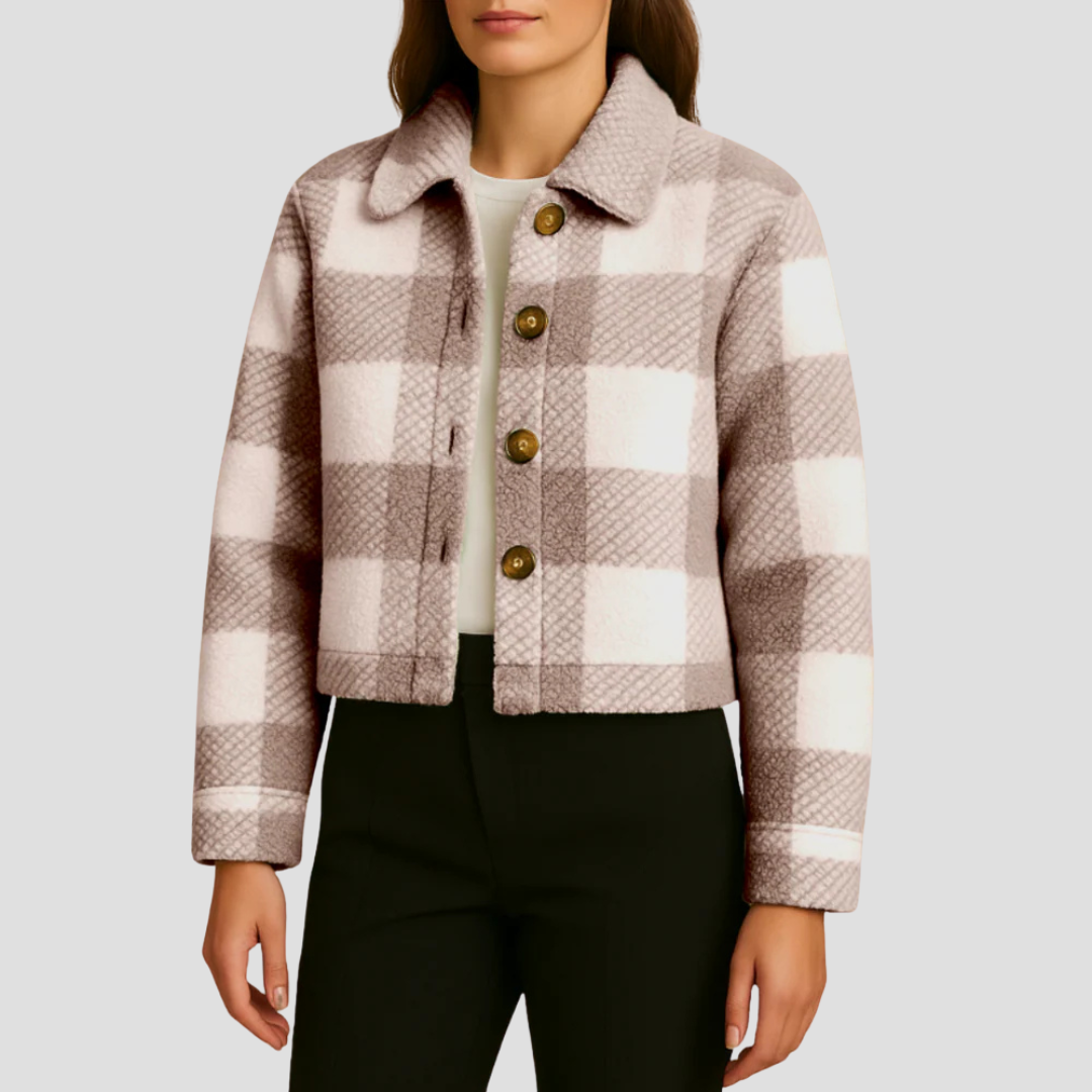 Iris | Plaid Teddy Jacket