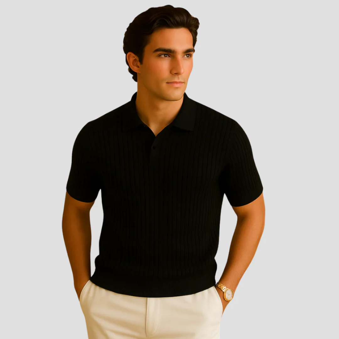 Thaddeus | Ribbed Polo