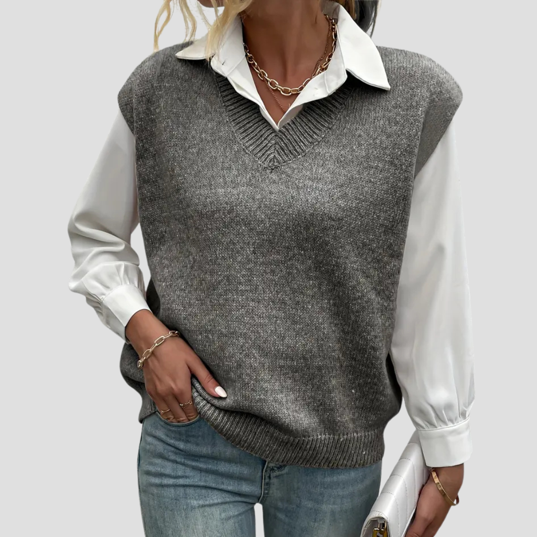 Rosalind | V-Neck Knit Vest