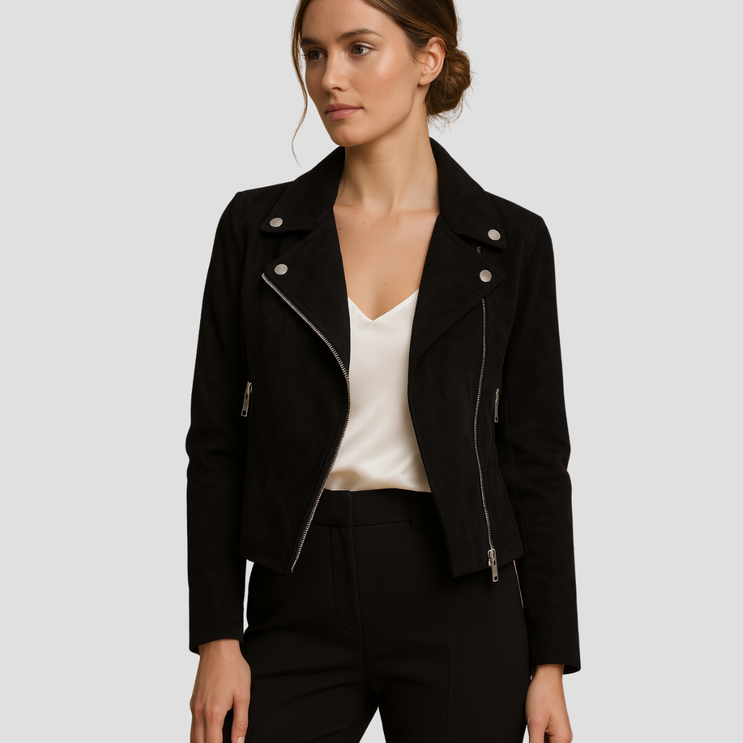 Penelope | Suede Biker Jacket