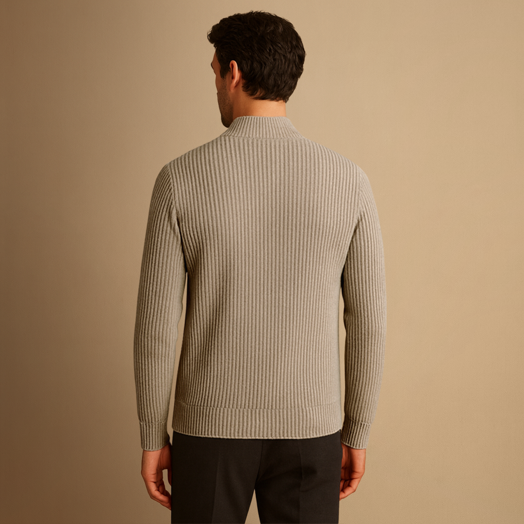 Magnus | Ribbed Zip Cardigan