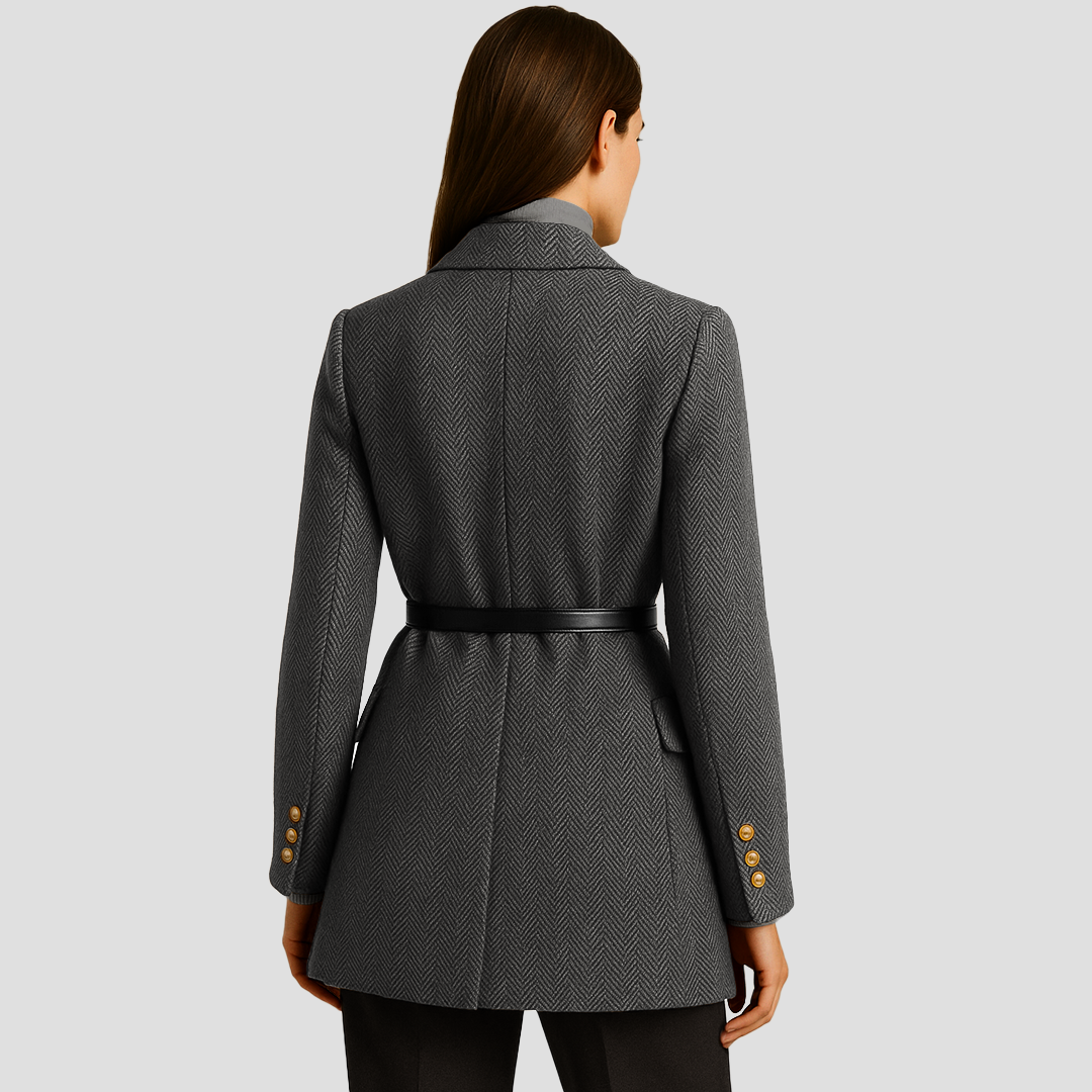 Belted Tweed Coat