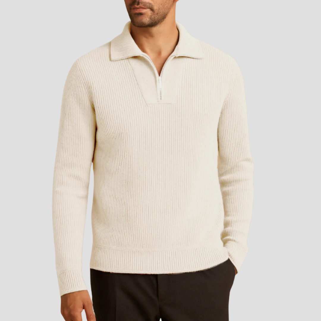 Lennox | Ribbed Polo Jumper