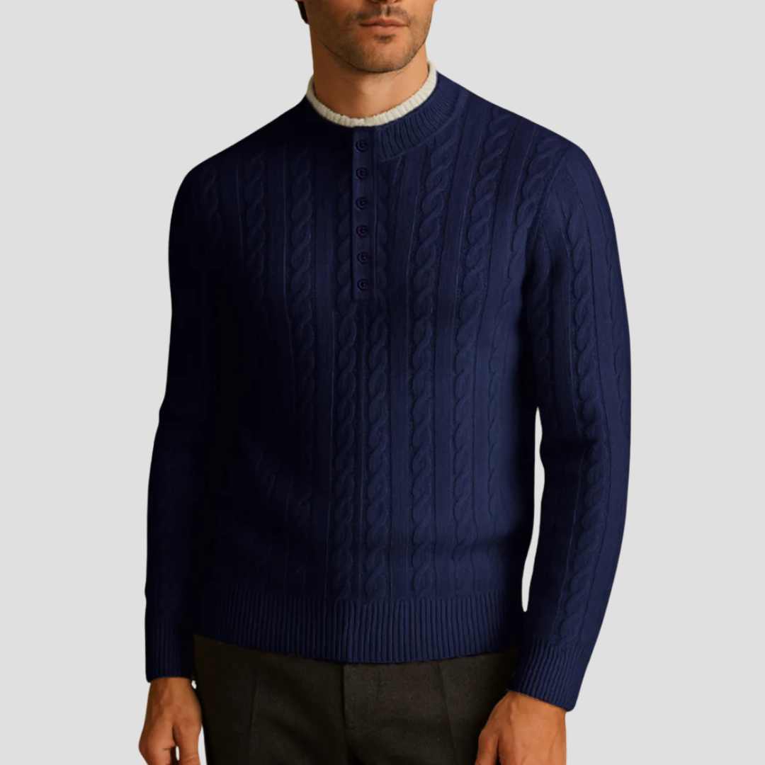 Kiton | Cable-Knit Button Sweater