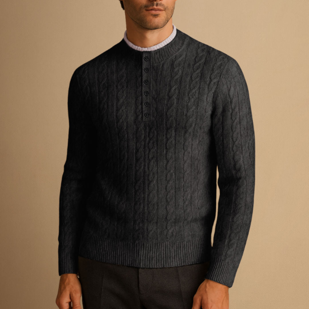 Kiton | Cable-Knit Button Sweater