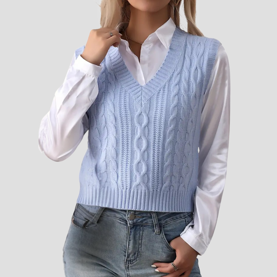 Edith | V-Neck Sleeveless Pullover