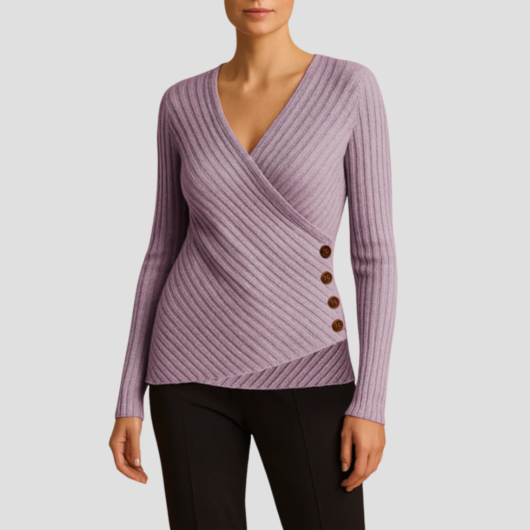 Ingrid | Wrap Knit Pullover
