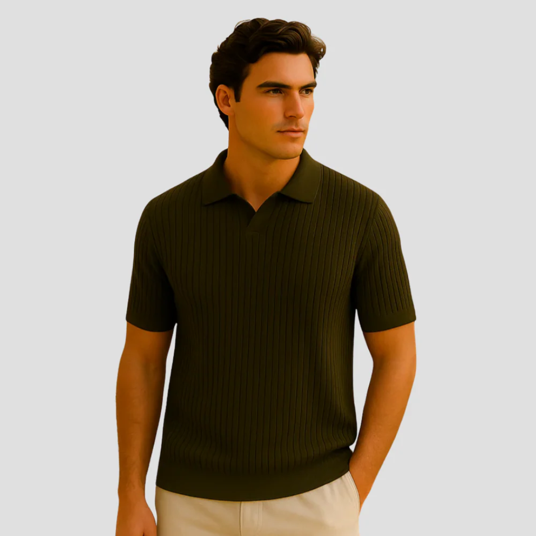 Thaddeus | Ribbed Polo
