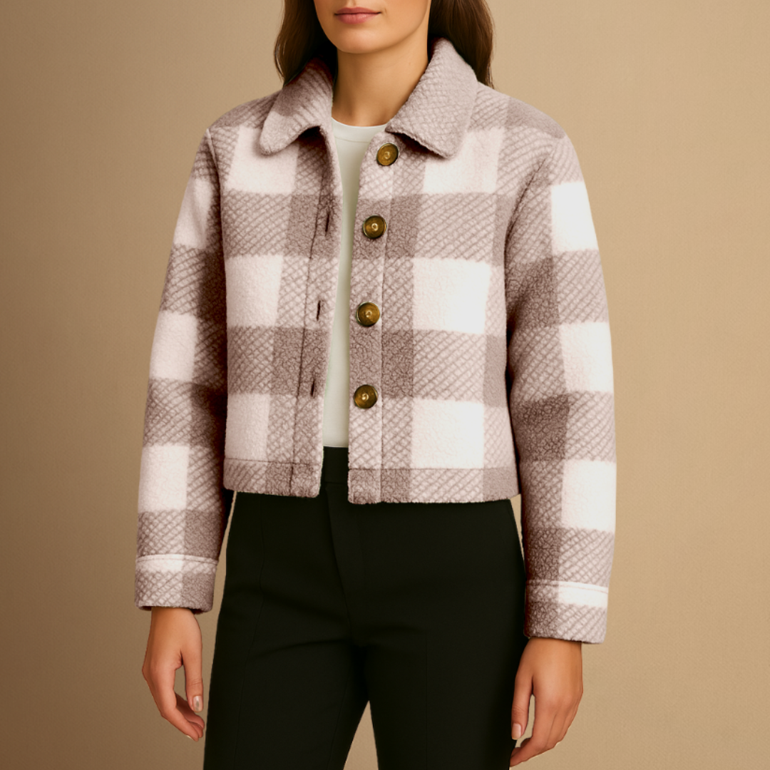 Iris | Plaid Teddy Jacket