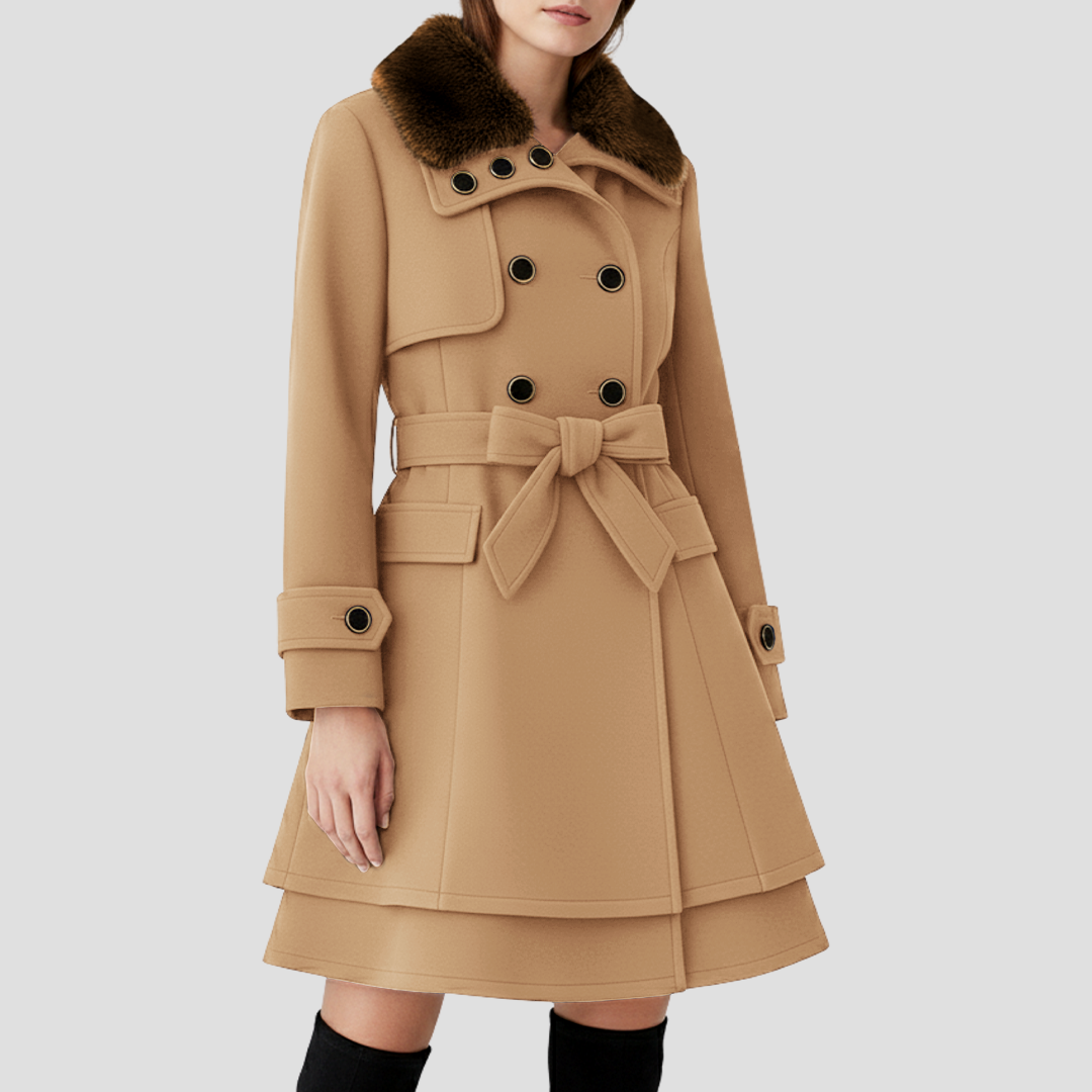 Belted Double-Breasted Coat