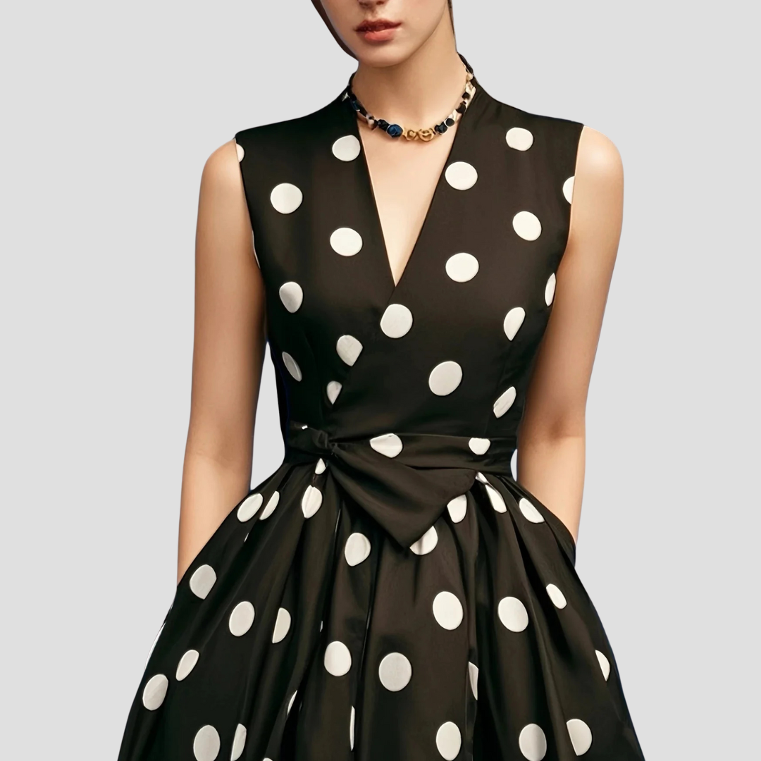 Lily | Polka Dot Midi Dress