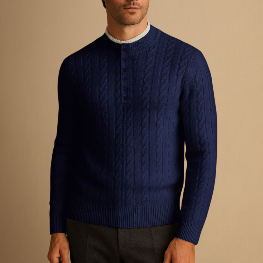 Kiton | Cable-Knit Button Sweater