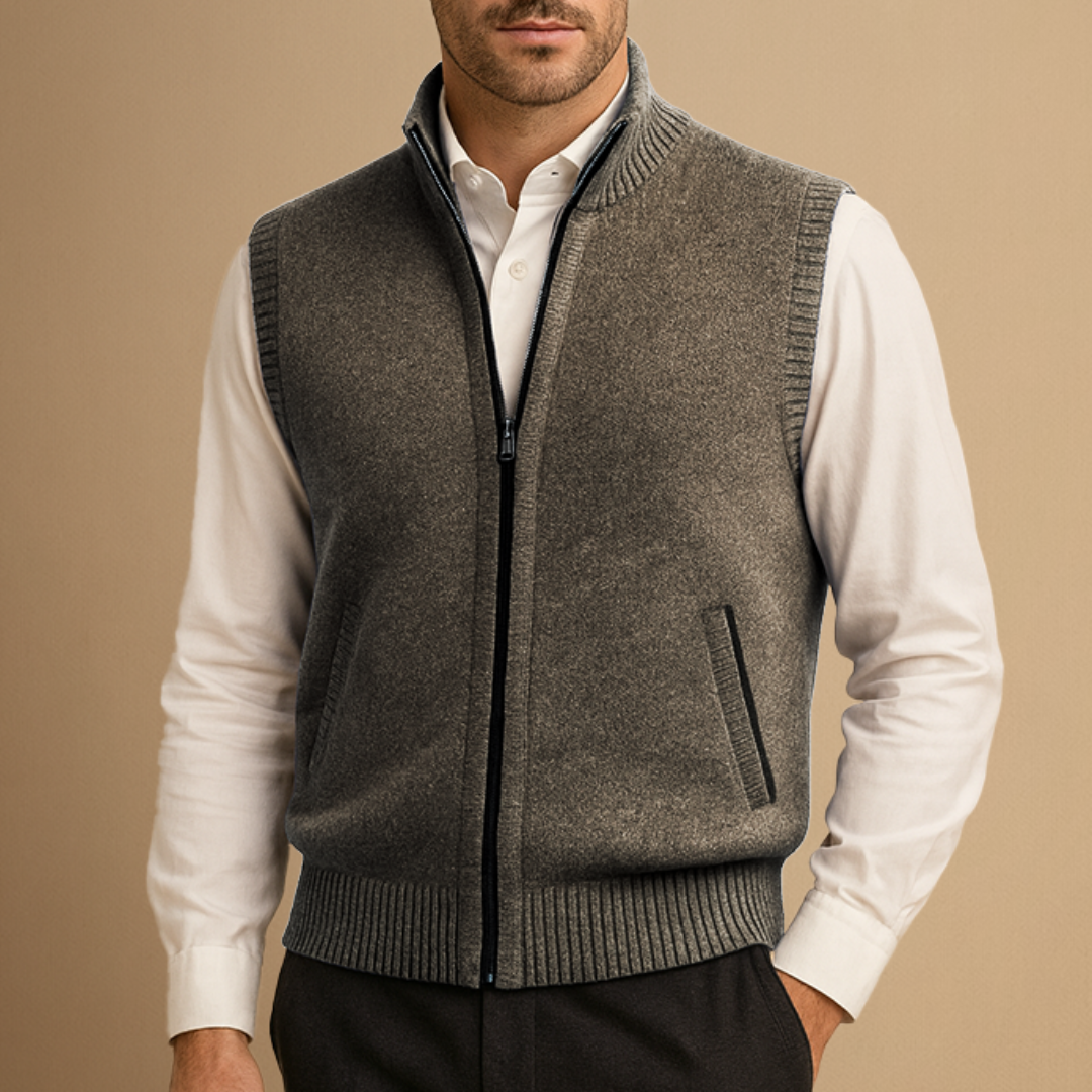 Emrys | Zip-Up Knit Gilet