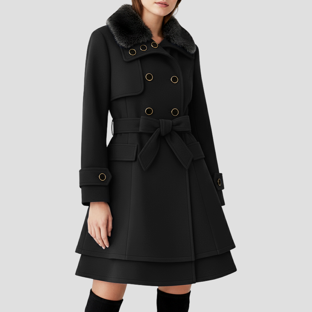 Belted Double-Breasted Coat