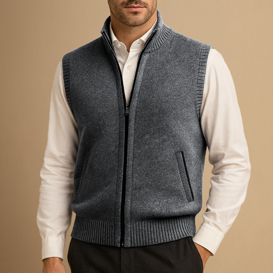 Emrys | Zip-Up Knit Gilet