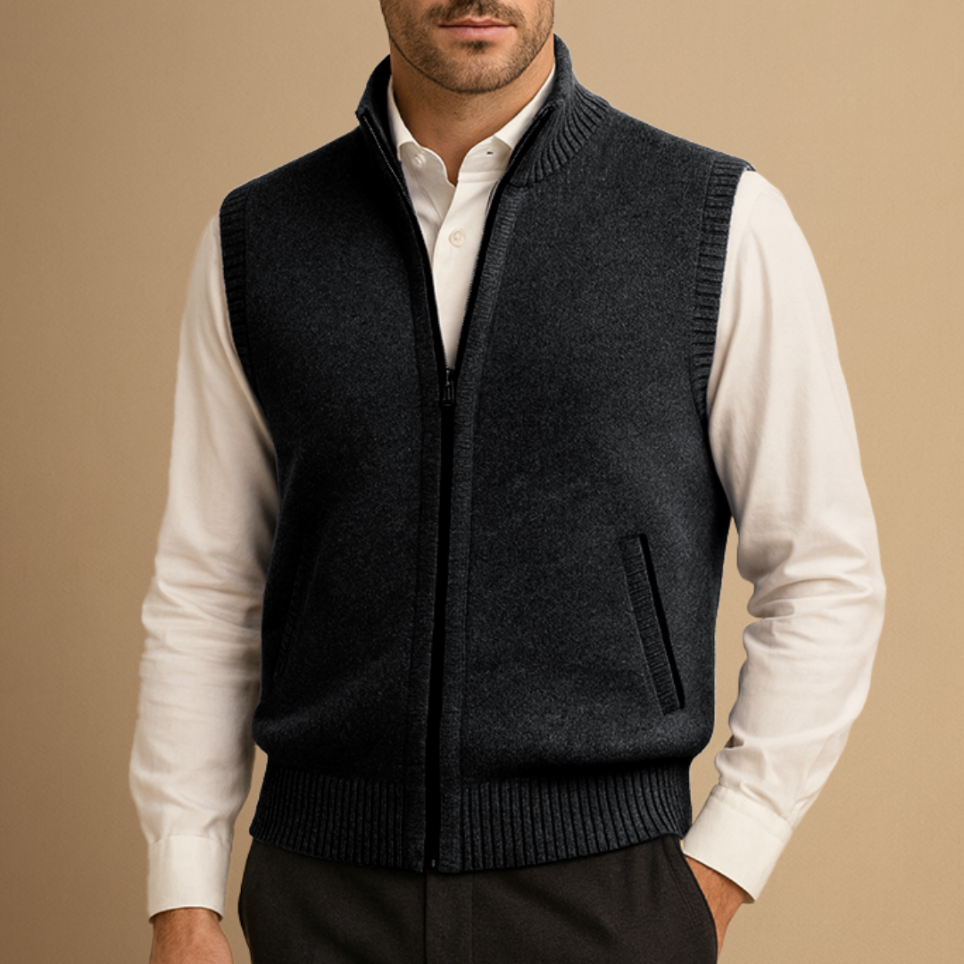 Emrys | Zip-Up Knit Gilet