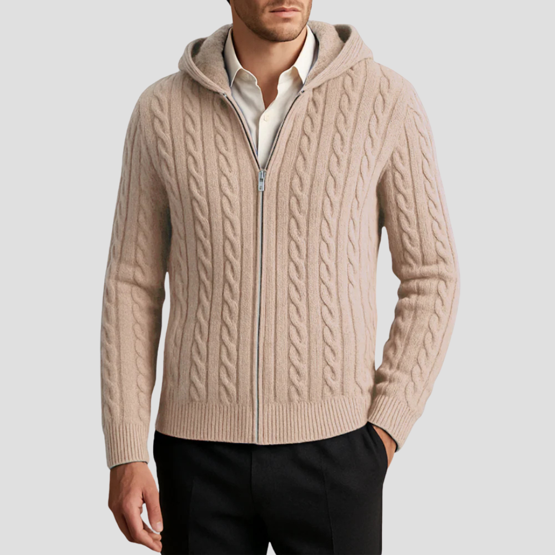 Ferris | Cashmere Hooded Cardigan